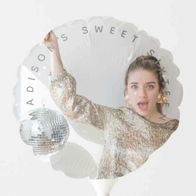 Sweet 16 Luxury Rose gold Photo Balloon (Front)