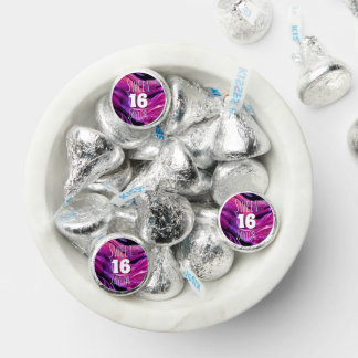 Sweet 16 Magenta Purple Marble Personalized Hershey®'s Kisses®
