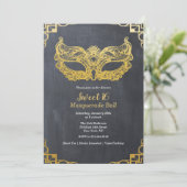 Sweet 16 Masquerade Ball Invitation (Standing Front)