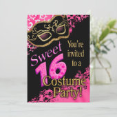 Sweet 16 Masquerade Costume Party Invitation (Standing Front)
