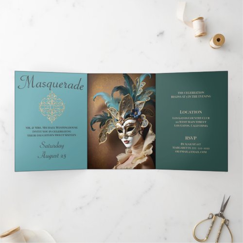 Sweet 16 Masquerade Party Invitation