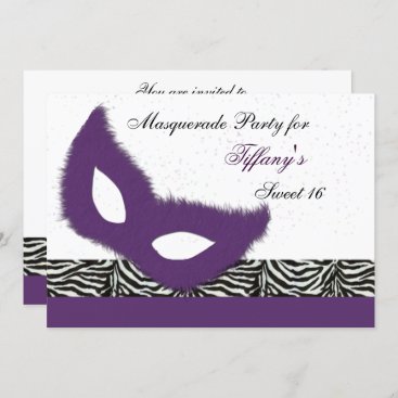 Sweet 16 Masquerade party Invitation