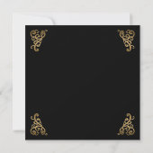 Sweet 16 Masquerade Party | Sweet Sixteen Gold Invitation (Back)