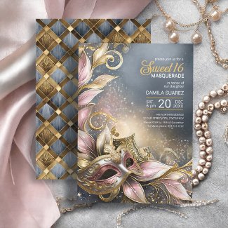 Sweet 16 Masquerade Rose Gold ID1032