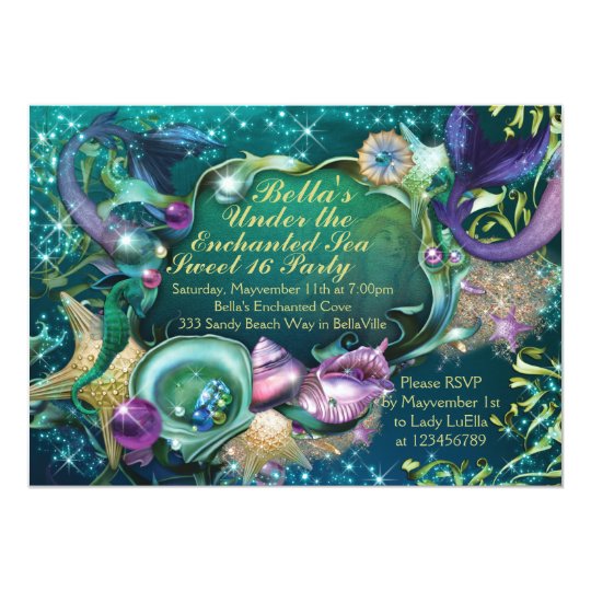 Under The Sea Sweet 16 Invitations 5