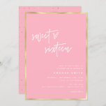 Sweet 16 Modern Script Gold Blush Pink Birthday Invitation<br><div class="desc">Sweet 16 Modern Script Faux Gold Foil Blush Pink Boho Chic Birthday Invitation 
Message me for any needed adjustment</div>