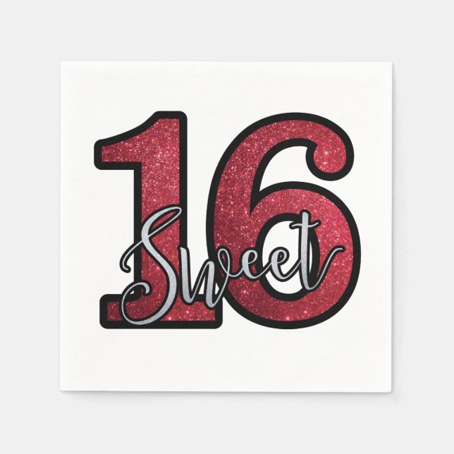 Sweet 16 napkins (Front)