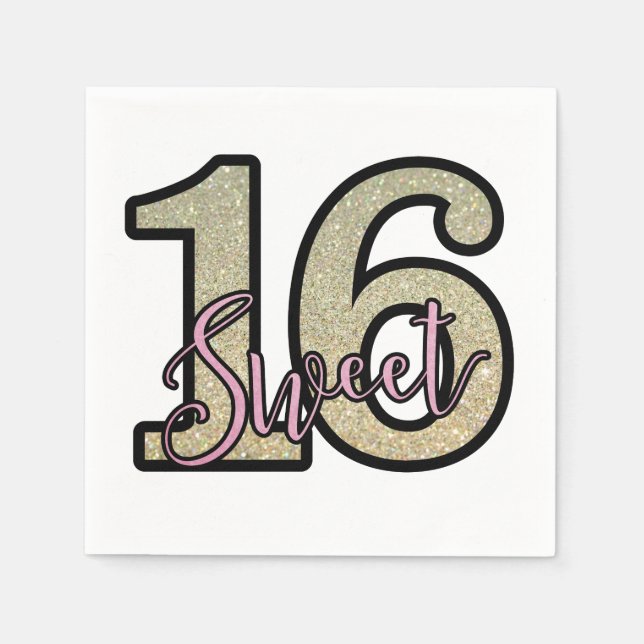 Sweet 16 napkins (Front)