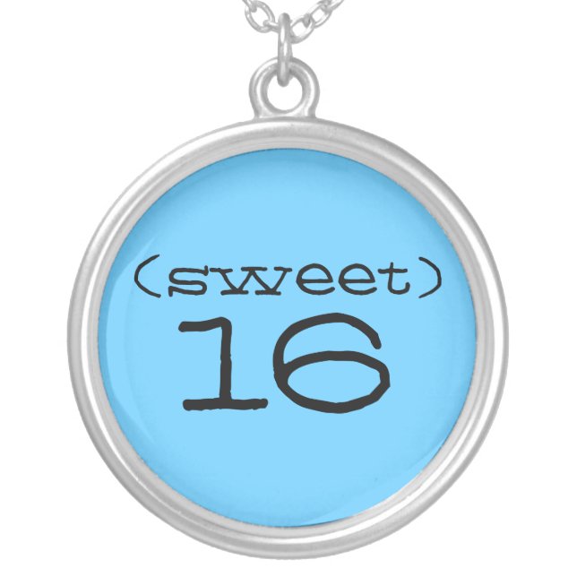Sweet 16 Necklace in Turquoise and Black (Front)