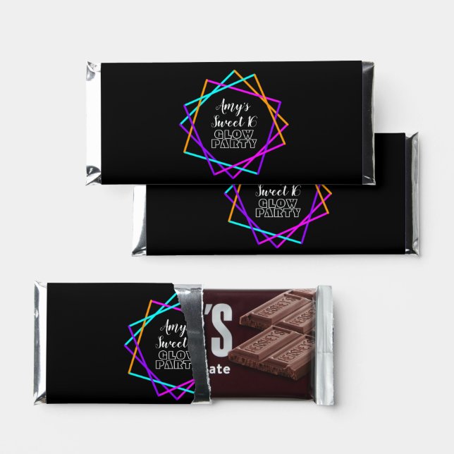 Sweet 16 Neon Glow In The Dark Bars Birthday    (Front)