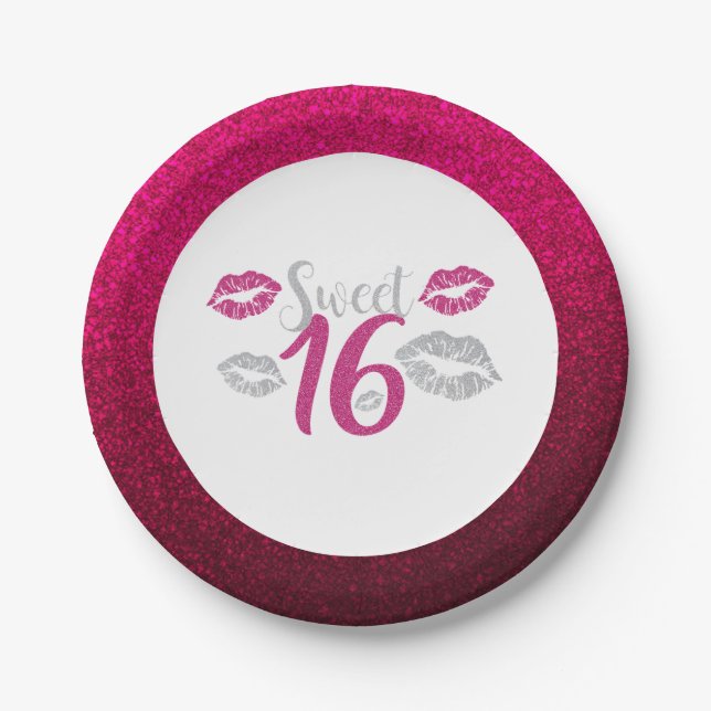 Sweet 16 paper plates (Front)