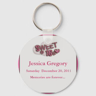 Sweet 16 Party Favors Keychain