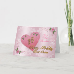 Sweet 16 party invitation pink hearts and roses