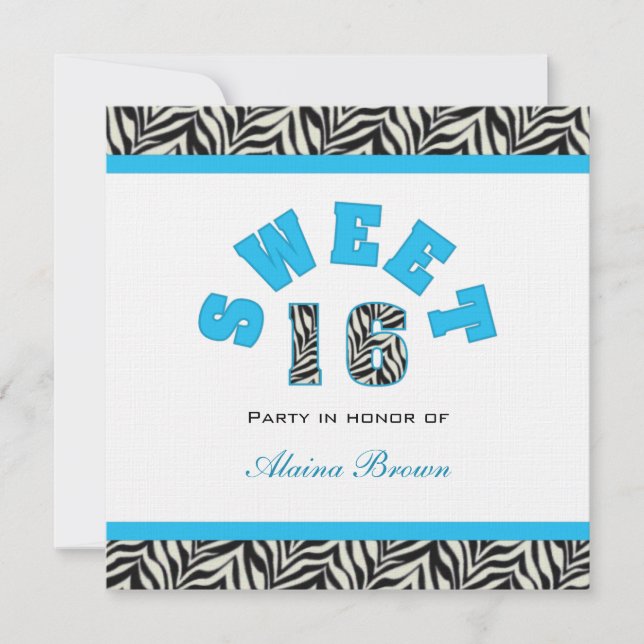 Sweet 16 Party Invitations (Front)