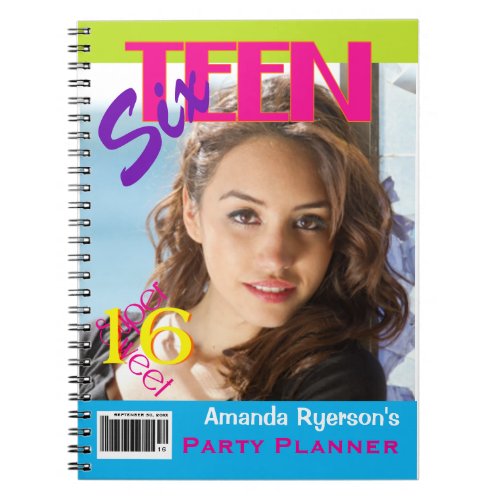 Sweet 16 Party Planner Notebook with Photo