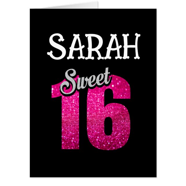 SWEET 16 PERSONALIZE GIANT BIGGEST GREETING Card (Front)