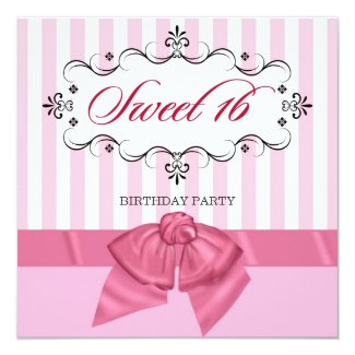 Sweet 16 - Personalized Birthday Party Invitations