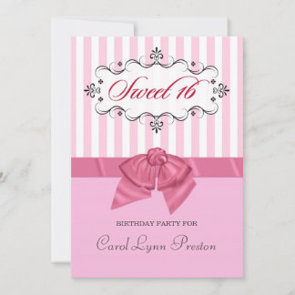 Sweet 16 - Personalized Birthday Party Invitations