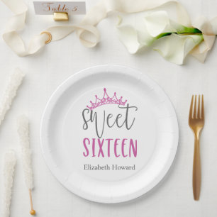 Sweet 16 Personalized Paper Plates