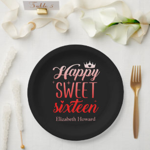 Sweet 16 Personalized Paper Plates
