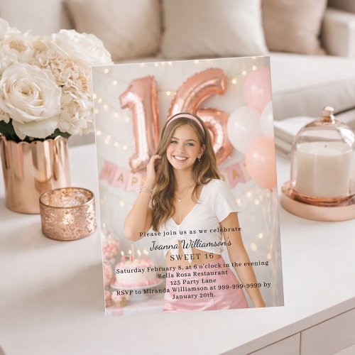 Sweet 16 photo birthday