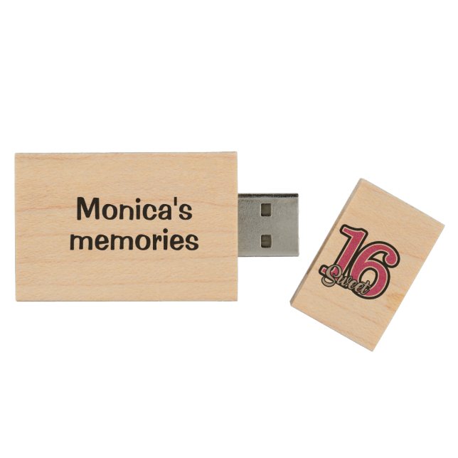 Sweet 16 photo usb memory stick (Opened)