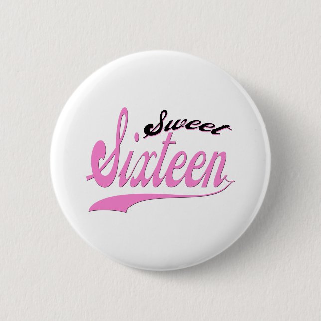 Sweet 16 pinback button (Front)
