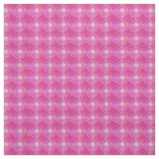 Sweet 16, Pink Love Diamonds Circle Fabric