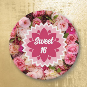 Sweet 16 Pretty Pink Party Paper Plates