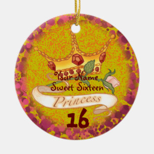 Sweet 16 Princess Birthday ornament
