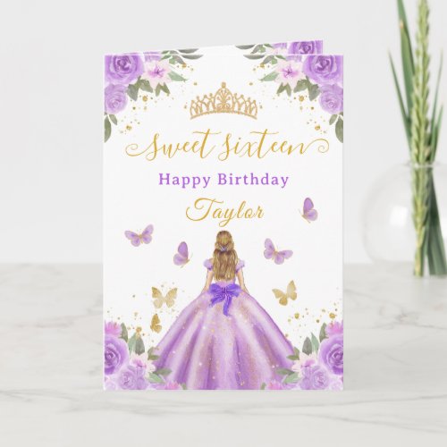 Sweet 16 Purple Princess Blonde Girl