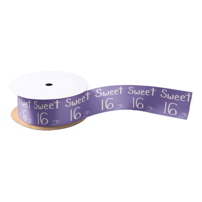 Sweet 16 Purple Satin Ribbon (Spool)