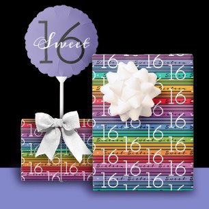 Sweet 16 Purple Typography Birthday Balloon