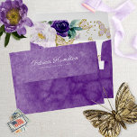 Sweet 16 Purple Watercolor Butterfly Floral Envelope<br><div class="desc">Adorable, purple floral, sweet sixteen birthday party invitation envelope. Easy to personalize with your details. Please get in touch with me via chat if you have questions about the artwork or need customization. Check the collection for more items. PLEASE NOTE: For assistance on orders, shipping, product information, etc., contact Zazzle...</div>