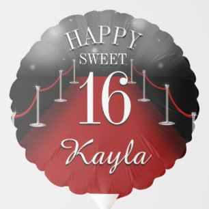 Sweet 16 Red Carpet Personalized Birthday Balloon