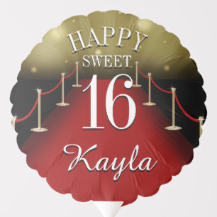 Sweet 16 Red Carpet Personalized Birthday Balloon