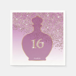 Sweet 16 Rosé Fragrance, Rose Gold Paris Boutique Napkins