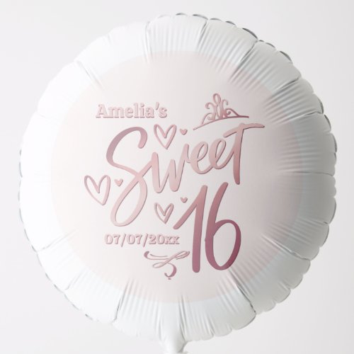 Sweet 16 Rose Gold Balloon
