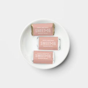 Sweet 16 Rose Gold Blush Birthday Hershey's Miniatures