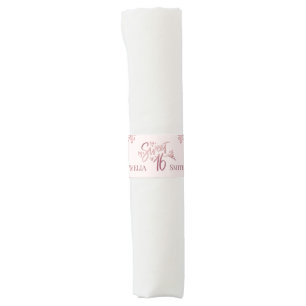 Sweet 16 Rose Gold Napkin Bands