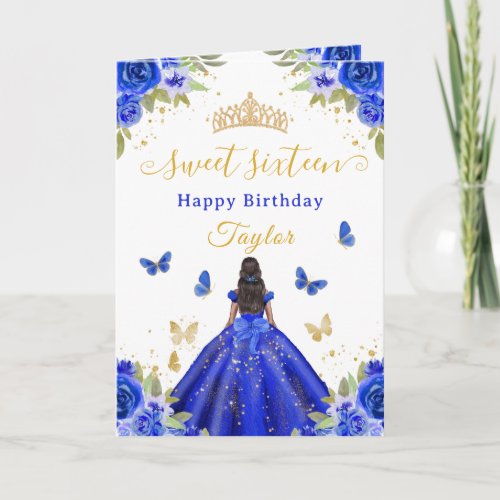 Sweet 16 Royal Blue Princess African American Girl