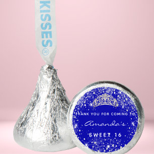 Sweet 16 royal blue tiara thank you hershey®'s kisses®
