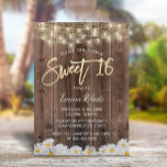 Sweet 16 Rustic Daisy Flowers Barn Wood Invitation<br><div class="desc">Sweet 16 Rustic Daisy Flowers Barn Wood Invitations.</div>