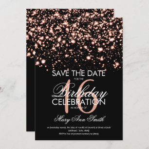 Sweet 16 "Save The Date" Rose Gold Invitation