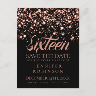 Sweet 16 Save The Date Invitations 2