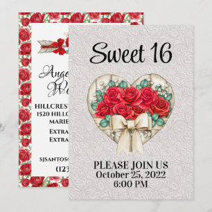 Sweet 16 - See Back  Invitation