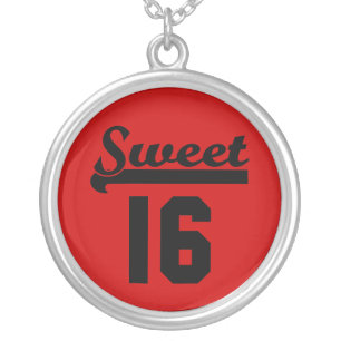 Sweet 16 silver plated necklace