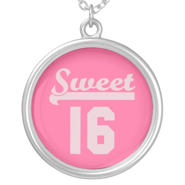 Sweet 16 silver plated necklace (Front)
