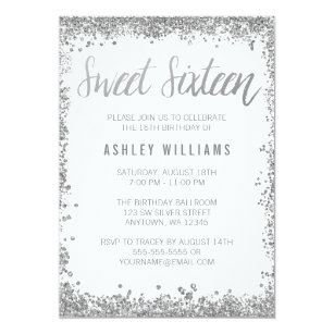 Silver And White Invitations 1