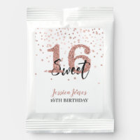 Sweet 16 Sixteen Birthday Party Rose Gold